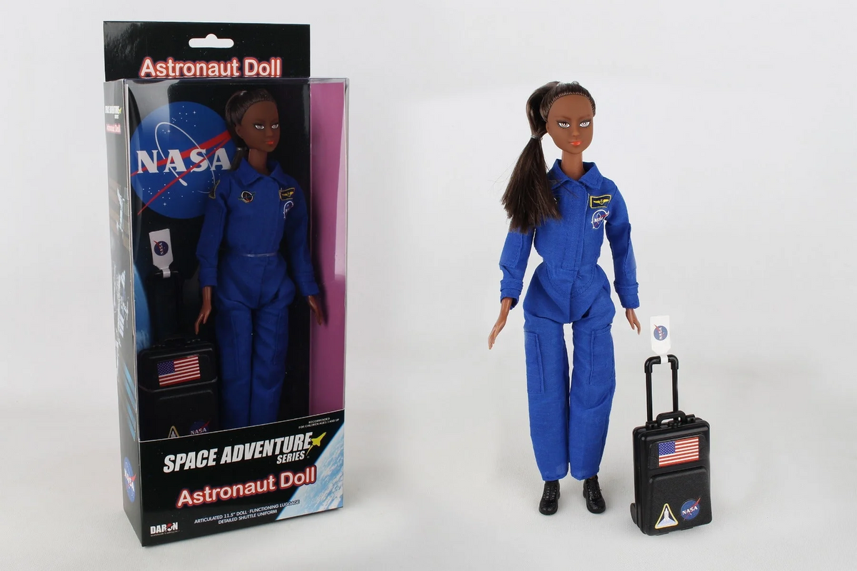 Image of ASTRONAUT DOLL IN BLUE SUIT IN BOX AFRICAN AMERICAN